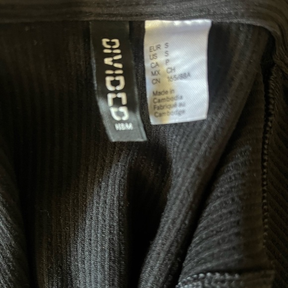 Divided Black Ribbed Mini Dress - Picture 3 of 3